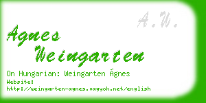 agnes weingarten business card